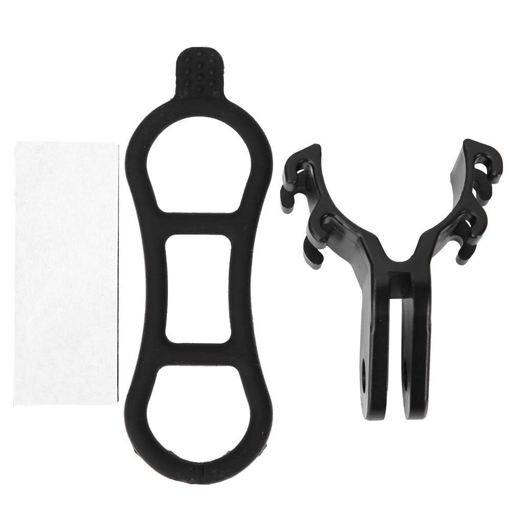 Soporte de Linterna para Bicicleta, Montaje Seguro con Banda de Goma Soporte de Manillar Extensible para Ciclismo de Carretera, Montaña y Nocturno