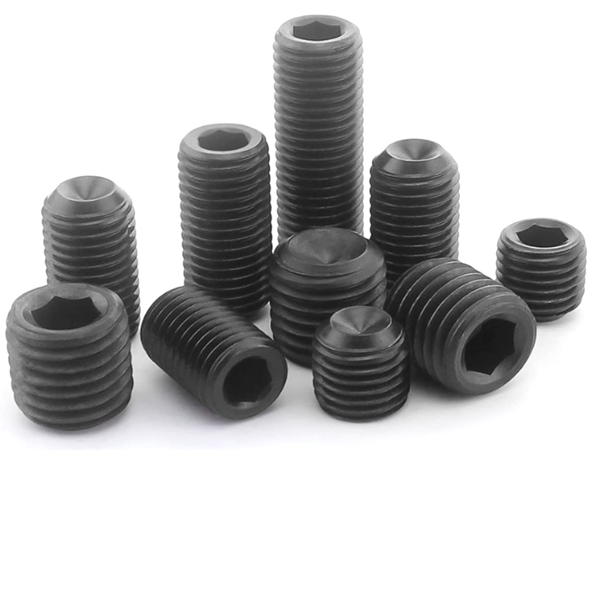 M5 x 8mm Socket Head Set Screws, Grade 12.9 Stainless Steel Hexagon