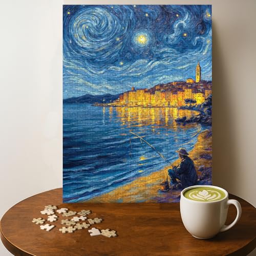 Casse-tête Starry Night Fishing Lover 500 pièces, 20 x 15 po
