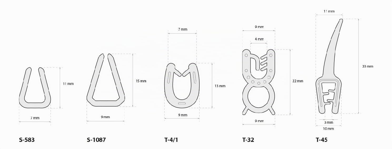 STEIGNER Junta de borde de goma T-45 Negro 10x33 mm 10 m Inserto Metálico Perfil de caucho Protección de borde Refuerzo de Borde