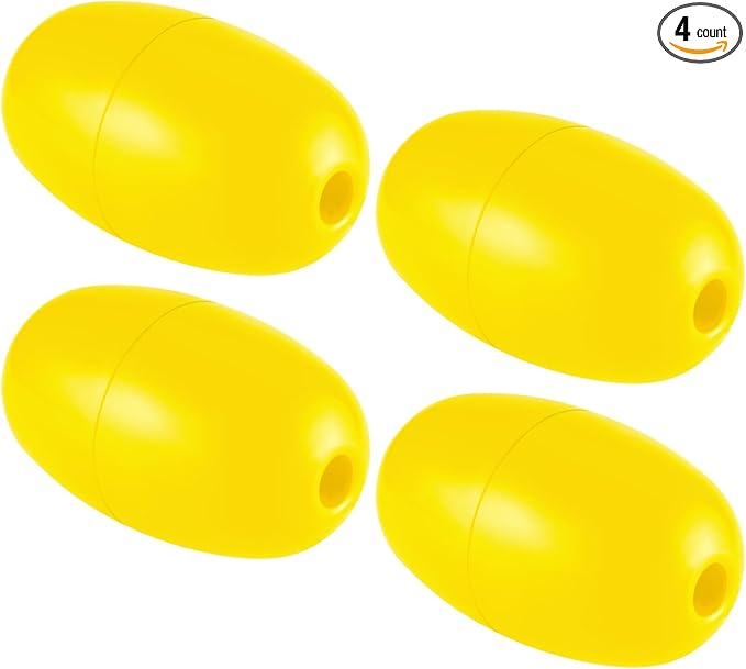 Lewtemi Buoys Floats Rope Floats Marine, 4.72'' x 2.75'', 3/5'' Hole Deep Water Fishing Marker Buoys Bulk for Boats Swimming Kayak Crabbing Trail Dock Pool