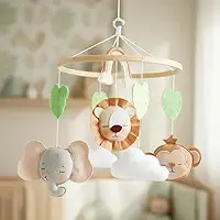 Berço Giratório Safari, Decoração Quarto e Berço com Animais da Selva,Produto Artesanal
