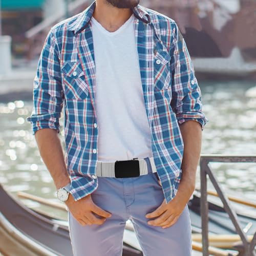 Coobbar Nylon Golf Belt - 3 Pack Canvas Men's Belt With Alloy Buckle, Adjustable, Durable, No Holes 7