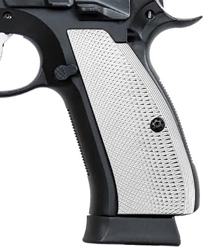 Aluminum Grips for CZ 75 SP-01 Tactical, CZ 75B BD, CZ 75 Shadow Target, Shadow 2, Tristar P120, Canik Full Size, Black Screws Included
