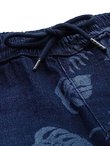 Image of The Indian Garage Co Men Regular Fit Solid Mid-Rise Denim Shorts
