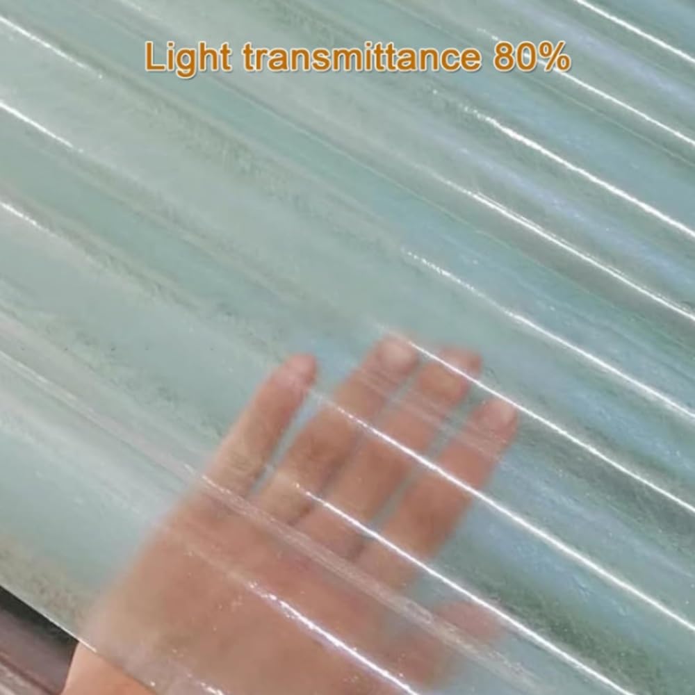Paneles de techo corrugados de plástico transparente, paneles de fibra de vidrio resistentes a la lluvia y a los rayos UV para cobertizos de invernaderos
