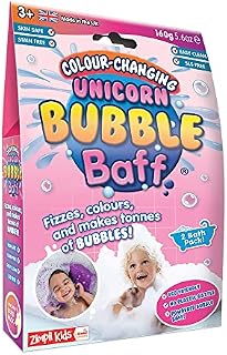 2 Use Colour Changing Unicorn Bubble Bath from Zimpli Kids, Fizzes, Colours and makes Tonnes of Bubbles, No Plastic Bottle, SLS Free, Children's Bubble Bath, Vegan Friendly & Cruelty Free