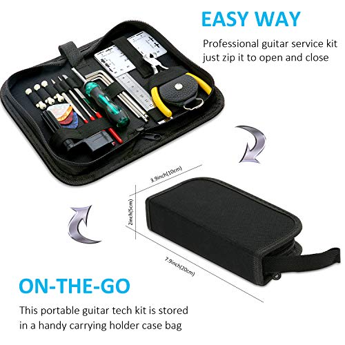 Summina Kit Entretien Guitare Trousse à Outils pour Guitare String Organizer Outil de Mesure de Jauge - Les Beatles, Paul McCartney, John Lennon, RIngo Starr, George Harrison Summina Kit Entretien Guitare Trousse à Outils pour Guitare String Organizer Outil de Mesure de Jauge – Image 7