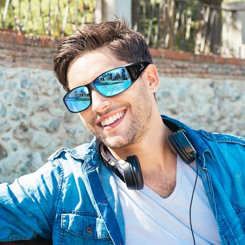 Image of URUMQI Polarized Sunglasses Fit Over Glasses for Men Women, Wraparound Sun Glasses UV400 Protection for Driving Fishing