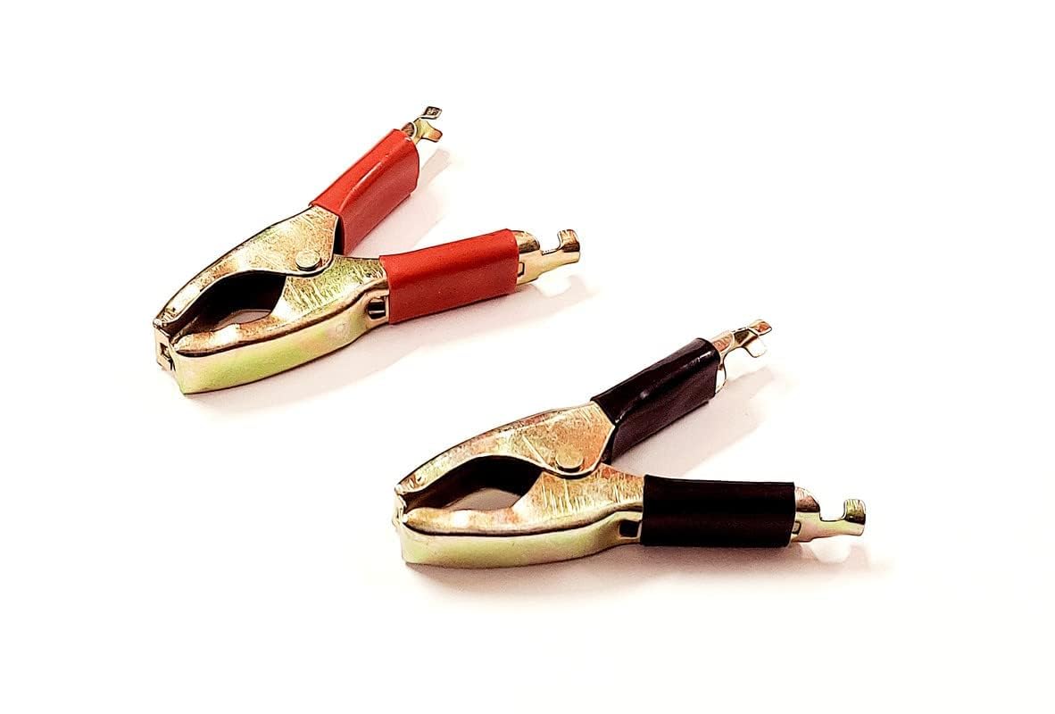 NBR Battery Clamp Heavy Duty Copper Crocodile Aligator Clamps for Battery Connector Clip 12v Power Supply Electronic Hobby Kit pack of 2-image-25