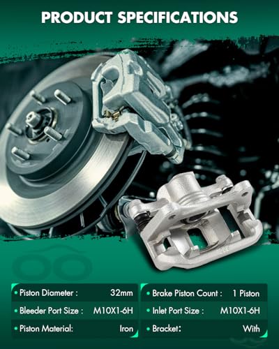 Image of SCITOO Rear Right Brake Caliper With Bracket 19B2978 Compatible For Chevrolet For Optra 2004-2010,For Chevrolet For Spark EV 2014-2016,For Suzuki For Forenza 2004-2008,For Suzuki For Reno 2005-2008