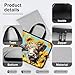 Poceacles Lustige Laptoptasche mit Kuh-Sonnenblumen-Druck, mit Griff, 25,4-43,2 cm (10-17 Zoll), Laptoptasche für Damen und Herren, tragbare Laptop-Handtasche, wasserdicht, Laptop-Schutzaktentasche