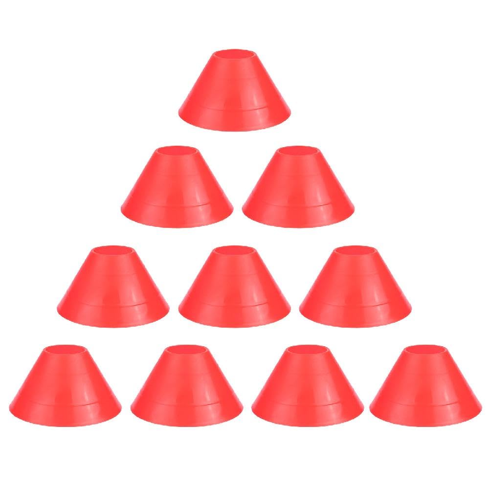 10 Pieces/Set Disc Cone Kit Soccer Cones Agility Drills Cones Mark Disk With Holder For Sport Football Training Practice 10x/set Soccer Disc Cones Practical Mark Disk Soccer Cones Training Accessories