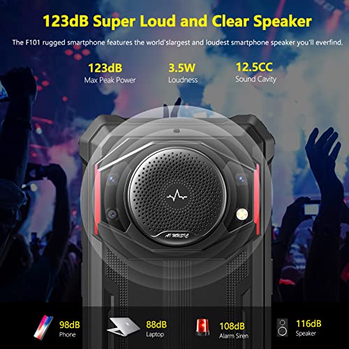 Fossibot Rugged Smartphone, 10600Mah Battery, Android 12 7+64Gb Rugged Phone, 24Mp Rear Camera, 5.45" Hd+ Compactness Cell Phone, 3.5W Loud Speaker, Ip68 Waterproof Unlocked Phone, Dual Sim 4G, Otg #TOP2