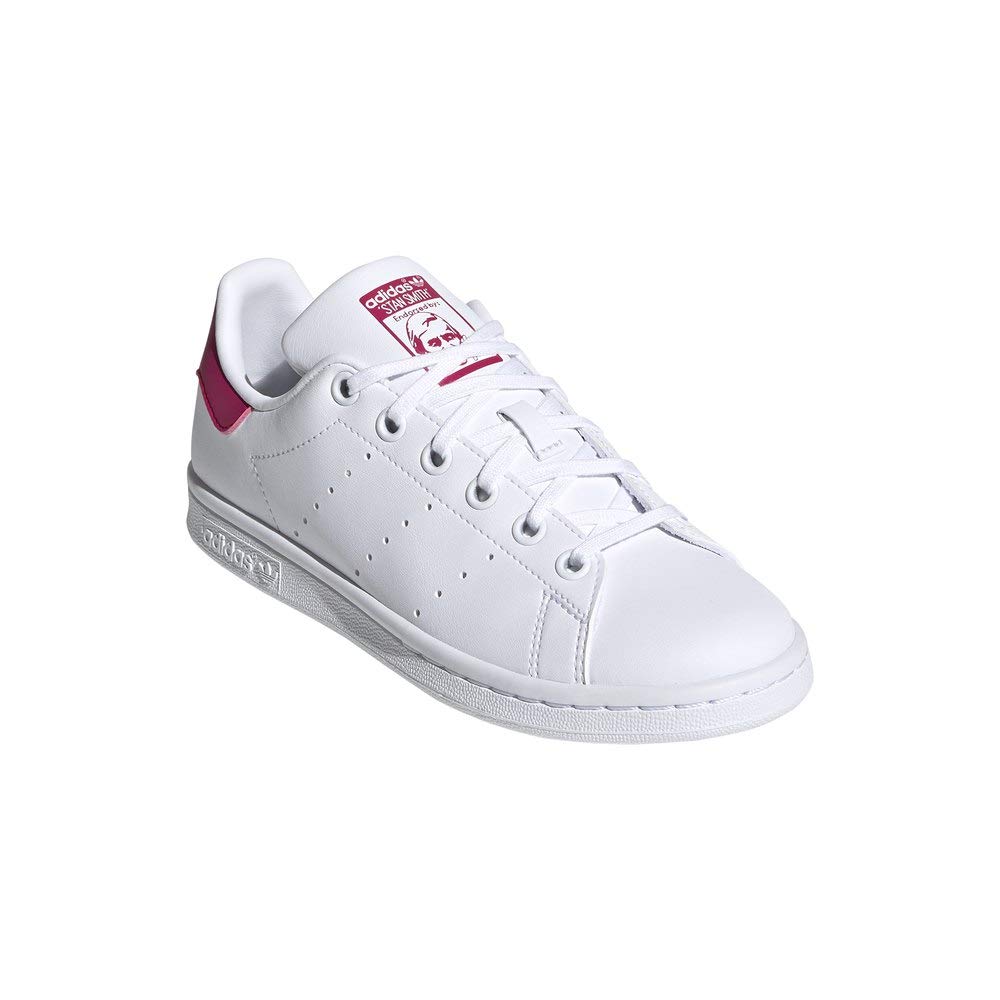 Adidas Uniseks - Dzieci Stan Smith, Buty Sportowe, Cloud White/Cloud White/Bold Pink, 36 2/3 EU EU