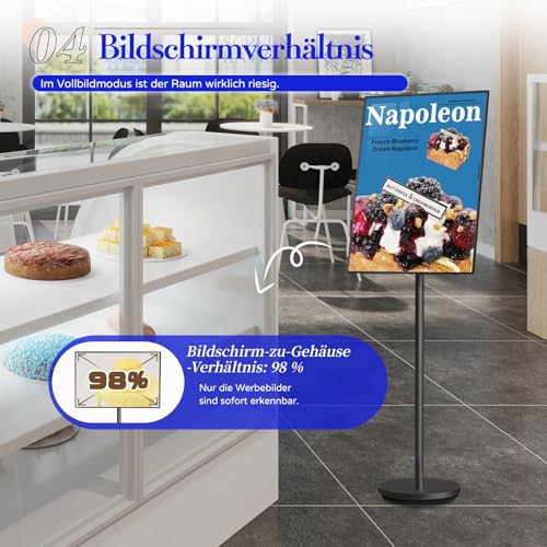 A2 Aufsteller| Plakatständer | Informationsständer |Schwerlast Präsentationsständer Menü Ständer Kundenstopper Werbeständer Schildhalter Flipchart Ständer(Schwarz）