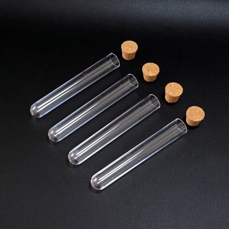 Tube à essai en Plastique de Laboratoire 100 pièces/lot 15x100mm avec liège, matériel de Laboratoire en matériel PC DIA15mm