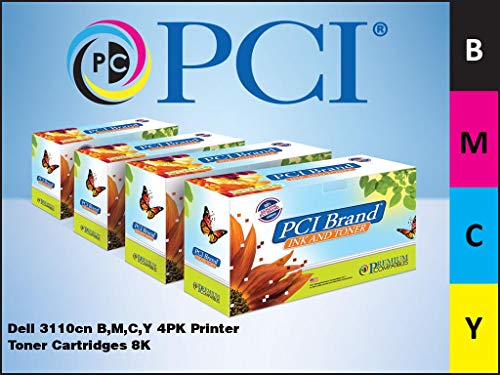 Cartouche de toner laser DELL3110CN-4PK pack de 4 couleurs pour imprimante