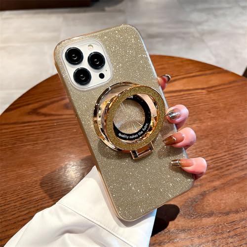 Coque iPhone 13 Pro Max paillettes dorées idéale pour vos appels vidéo