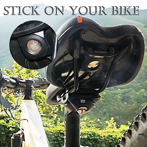 GUANZHI Waterproof AirTag Holder Stick-on Mount Case for Apple Airtag, 3M Double-Sided Adhesive Tape Hidden Protective GPS Tracker Case, Bike, Bicycle, Car, Motorcycle 1 Pack Frosted Black