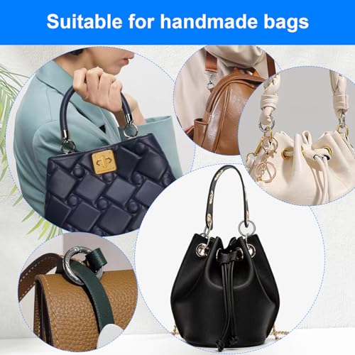 HavaCue 40 Stück Karabiner Rund 4 Größen O-Ring Karabiner,20/24/27/33mm Karabinerhaken Rund Silber Runde Karabiner,Metall Karabiner Ring für Taschen Geldbörsen DIY Handwerk