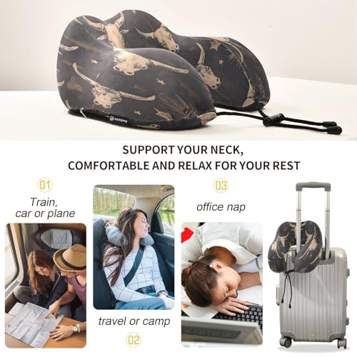 Almohada de viaje de espuma viscoelástica ajustable miniatura 3