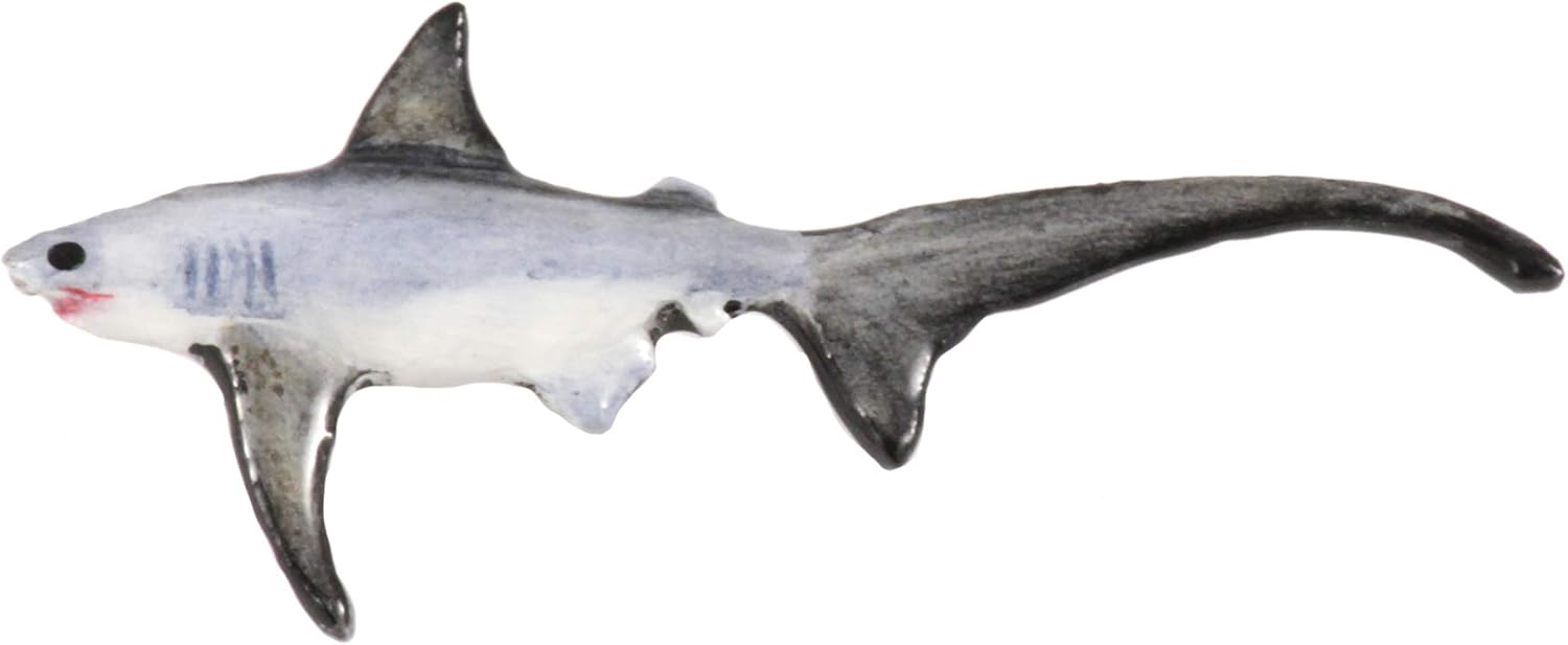 Handcrafted Hand Painted Thresher Shark Magnet for Personalizing Home Office School Classroom Fridge Whiteboard Locker - Made in United States - SKU SP116MAG