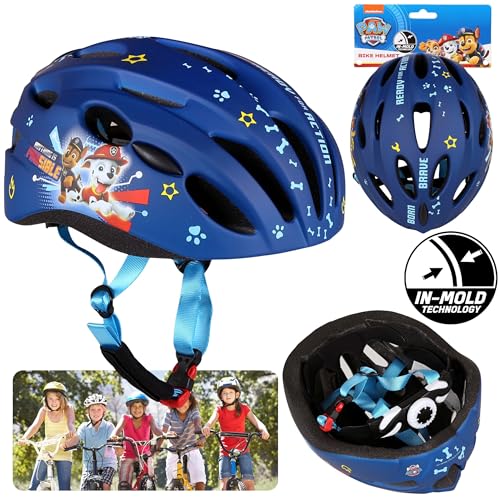 Casco de ciclista Paw Patrol niño azul marino regulable talla 52-56cm 2