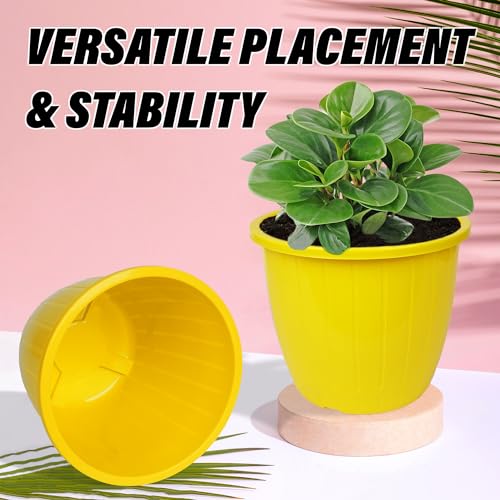 Image of Kuber Industries Flower Pot | Flower Pots for Indoor & Outdoor | Plastic Pot for Gardening | Planter for Flower | Balcony Pots for Home Decor | Duro Flower Pot | 10 Inch | Pack of 5 | Multi