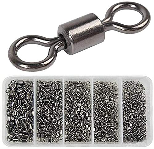 OKVYN Fishing Swivels Rolling Crane Double Barrel Swivels 2/4/6/8/10#(200pcs)