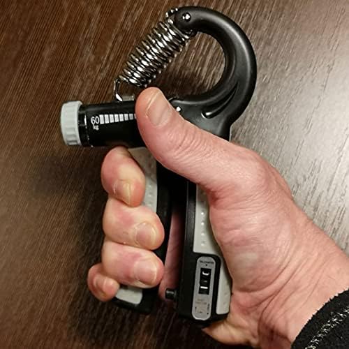 FAUCH Grip Strengtheners, 5-60Kg Adjustable Heavy Gripper Fitness Hand Exerciser Grip Wrist Training Increase Strength Spring Finger Pinch Carpal Expander