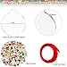 Acrylic Ornaments Blanks, 50Pcs Acrylic Blanks & 50Pcs Stickers, DIY Christmas Ornaments, Blanks Ornaments with a Red Roll Ribbons for Christmas Tree Decoration Xmas Party Holiday Decoration(4 Inch)