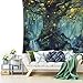 ARFBEAR Forest Tapestry, Nature tree Popular elves Wall Hanging Tapestry Warm green Beach Blanket (medium-59 x 51 in)