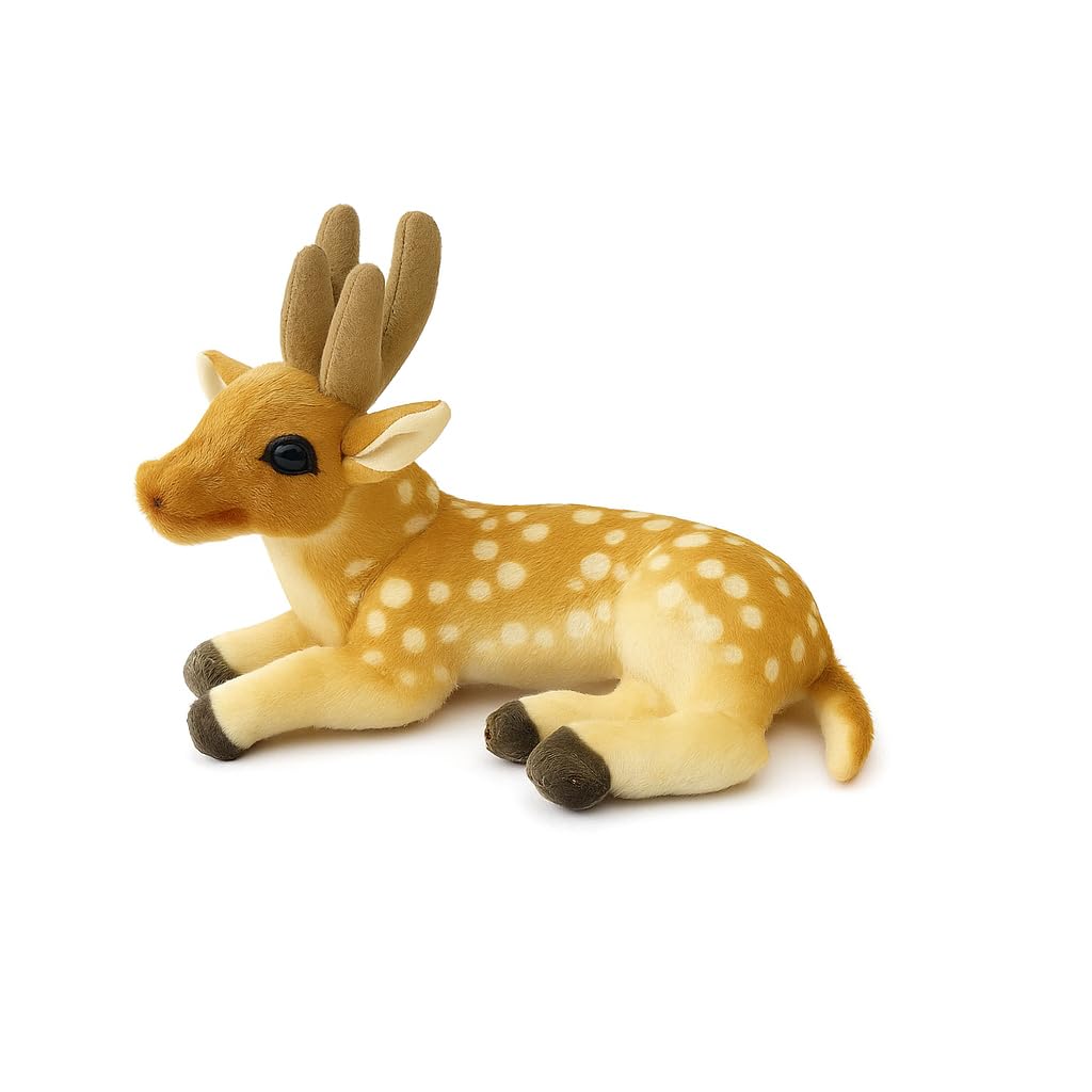 Soft Toy Deer for Kids – Cute & Cuddly Plush Animal | Premium Fabric | Ideal for Gifting, Playtime & Nursery Decor | 30 cm Stuffed Deer Toy for Boys & Girls (Golden Yellow)-image-29