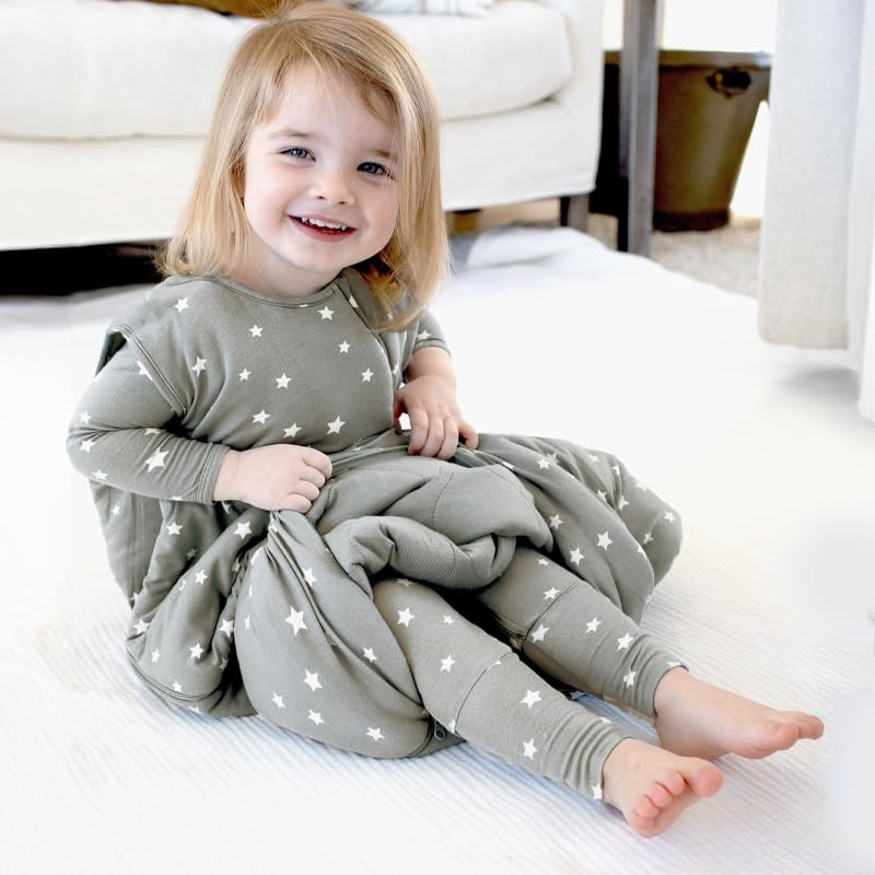 Image of GUNAMUNA gunamuna Unisex Baby, Toddler Wearable Blanket, Sleeping Bag Bamboo Rayon, Sleep Sack with Diaper Zipper, 1.0 TOG