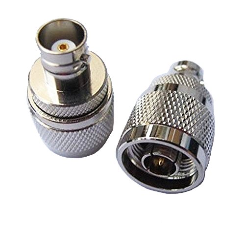 Adaptador 2 pcs N macho a BNC hembra coaxial miniatura 1