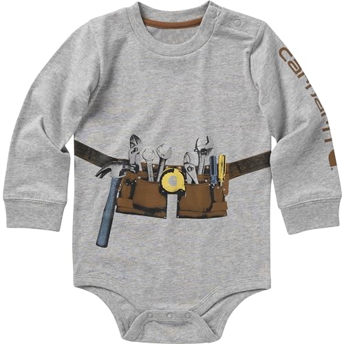 Image of Carhartt baby-boys Knit Long Sleeve Crewneck Bodysuit