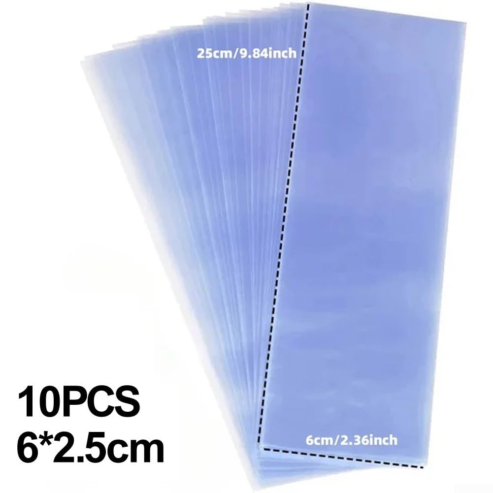 QOXEZY Sacchetti Termoretraibili Trasparenti Per Telecomando, 10 Pezzi In PVC Impermeabile E Antipolvere, Misure 6x2,5 Cm E 8x2,5 Cm