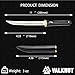 VALKNUT Damascus Knife Gift Men's Mini Katana Japanese Samurai Knives with Wooden Sheath, 4-1/5'' Fixed Blade Damascus Steel Pocket Knife