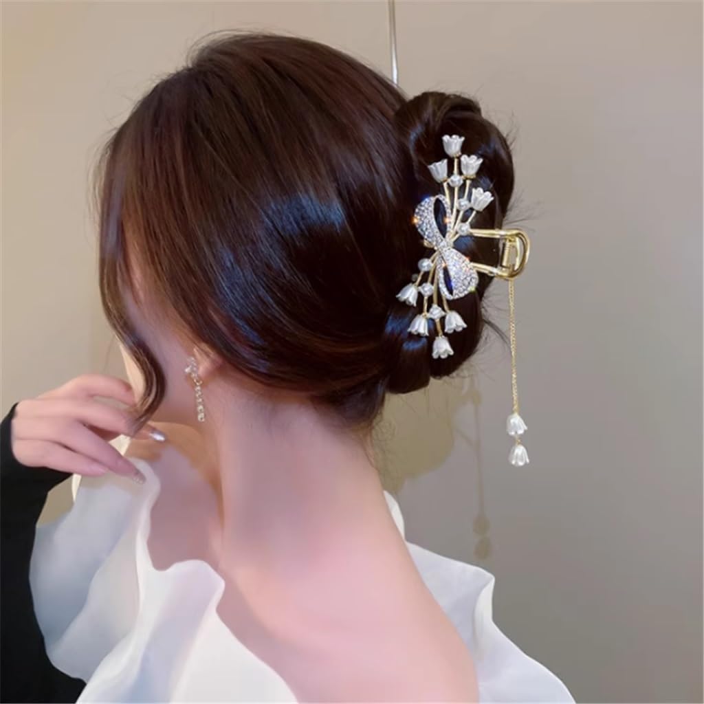 Pince à cheveux fleur d'orchidée style féerique ancien, le cadeau idéal pour femme