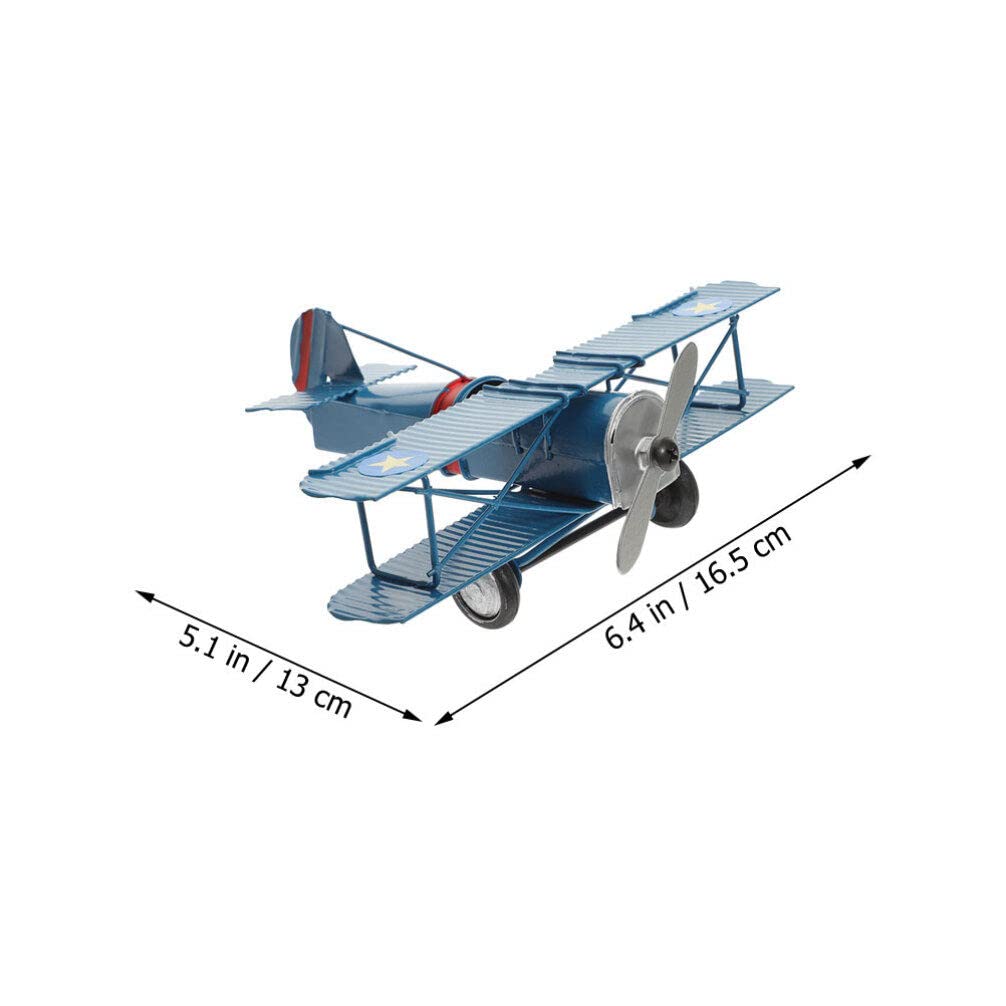 Garneck Kids 6 Pcs Airplane Model Ornament Iron Painted Small Plane Office Decor