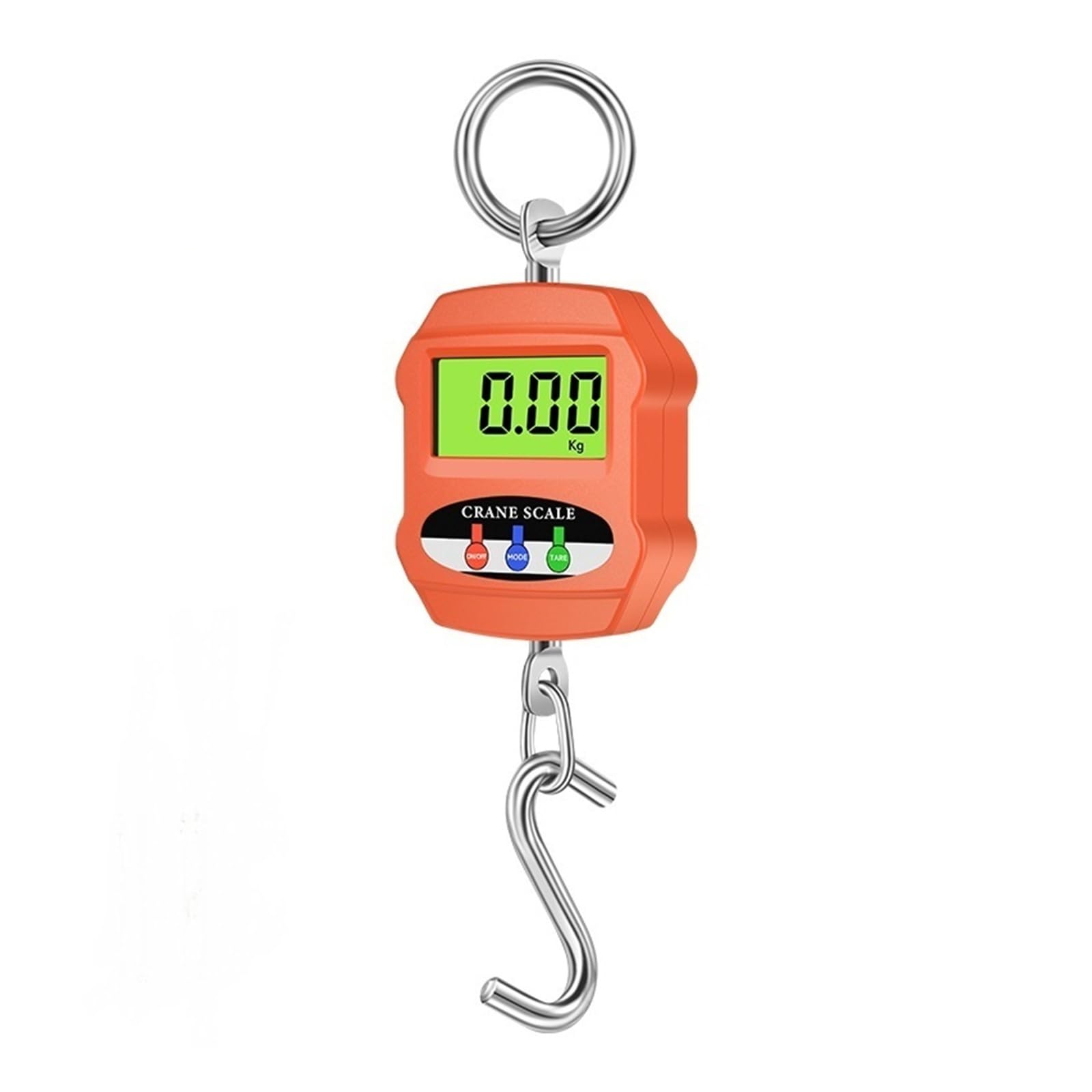 Hängewaagen, Digitale LCD-Hängehakenwaage, Mini-Kranwaage, Gehäuse aus Aluminiumlegierung, industrietauglich, robust(Orange)