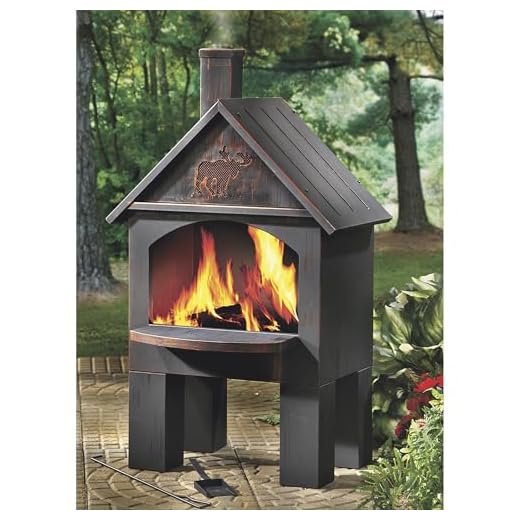 Kotulas Cabin-Style Outdoor Cooking Steel Chiminea