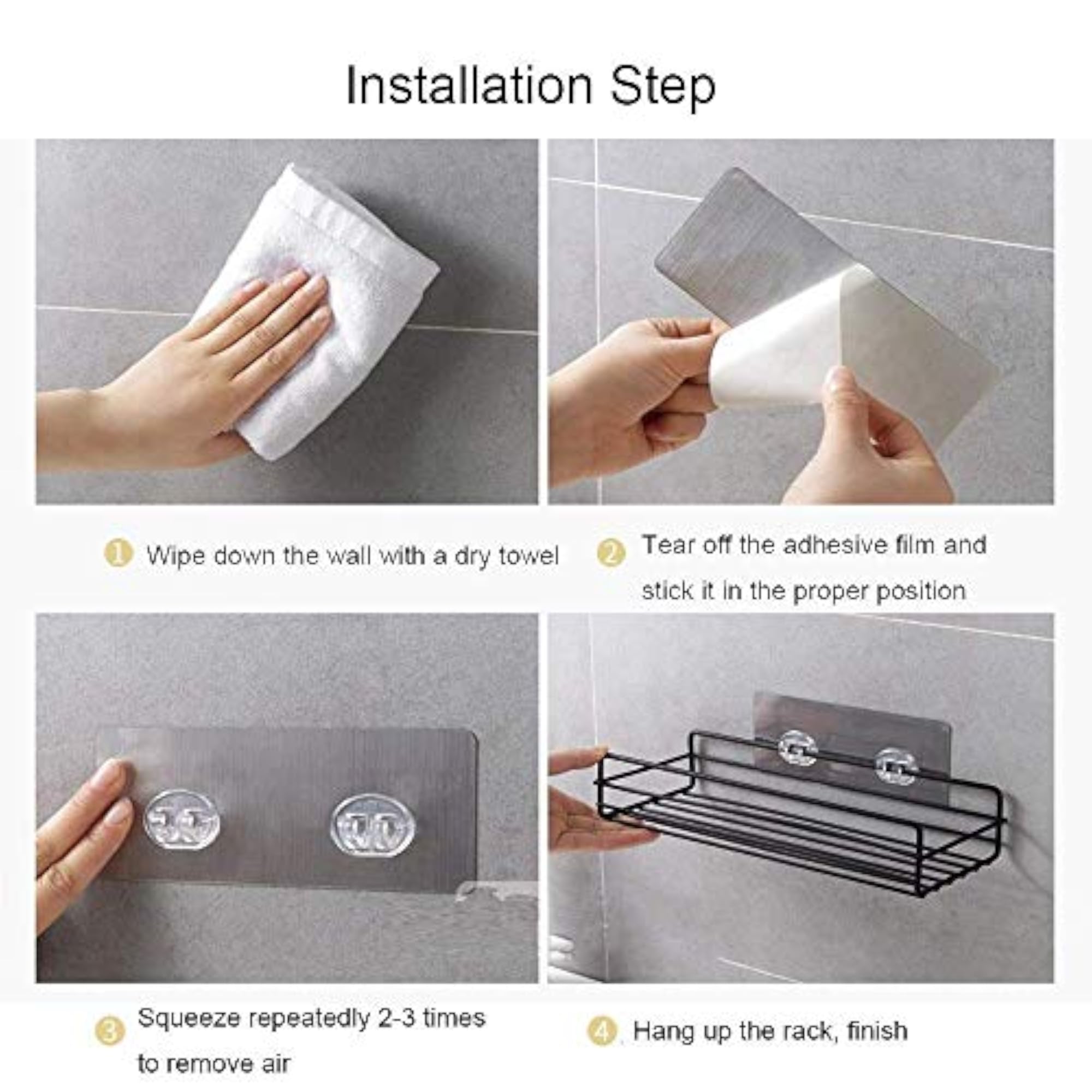 Dizgoy Stainless Steel Bathroom Rack, Wall Hanging Storage