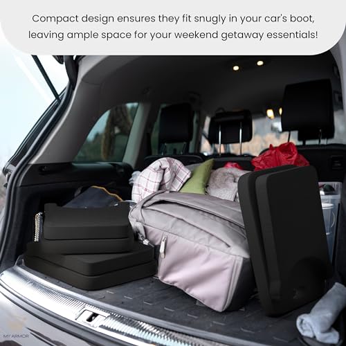 MY ARMOR Folding Meditation Chair, Portable Floor Chair for Home, Folding Chair for Relaxing, Yoga, Light Weight Foldable Chair, Removable Air Mesh Cover with Zip, Black - Image 7