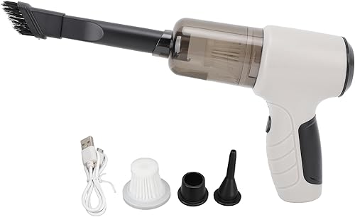 TOPINCN Aspiradora de automóvil, mini aspiradora de mano inalámbrica para automóvil, 2400 mAh, aspiradora portátil recargable, aspiradora de mano de