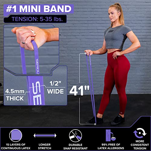 Image of SERIOUS STEEL FITNESS Assisted 41 inch Pull-Up Band, Resistance & Stretch, Powerlifting & Pull-up Assist Loop (Single Band)