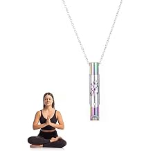 Breathing Necklace Anxiety Necklace Stainless Steel Breathing Necklace Anxiety Relief Whistle Necklace Anxiety Relief Whistle Necklace for Anxiety Relief Meditation Anxiety Gift Colored