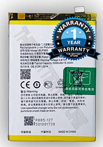 Image of THE BATTERY STORE Original BLP885 Battery for Oppo A76 CPH2375 Battery with 1 Year warrenty**** (PP200)
