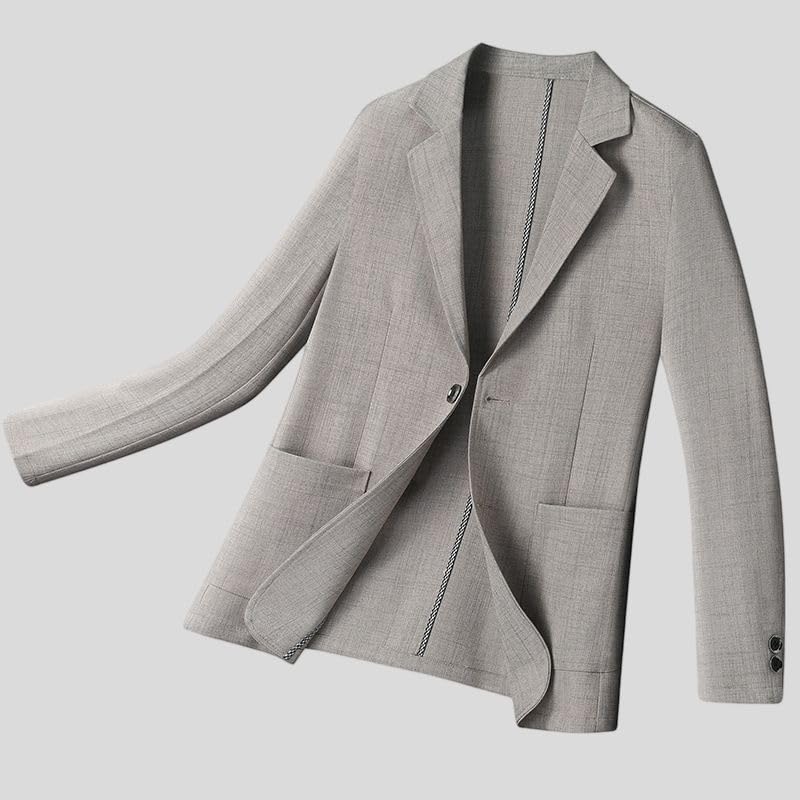 Blazer ajusté en lin de qualité supérieure à revers cranté - 5